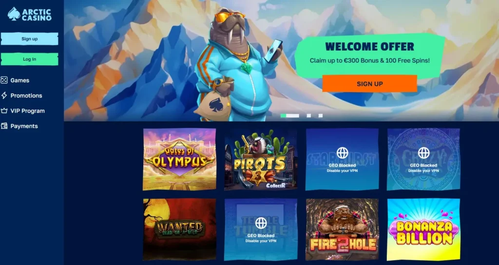 Arctic Casino spel